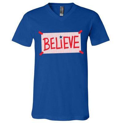 Philly Believe Philadelphia Baseball V-Neck T-Shirt