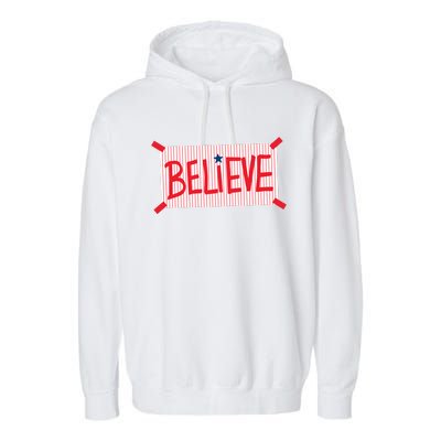 Philly Believe Philadelphia Baseball Garment-Dyed Fleece Hoodie