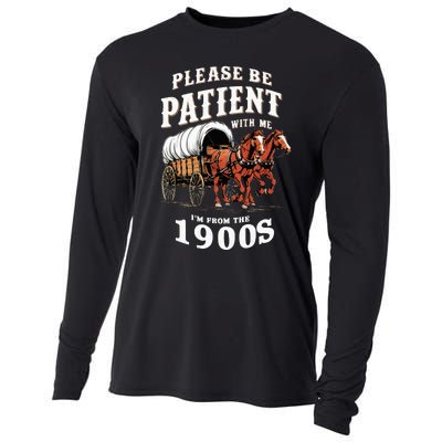 Please Be Patient With Me IM From The 1900s Vintage Cooling Performance Long Sleeve Crew