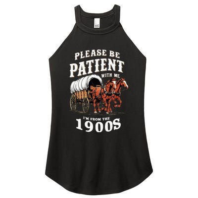 Please Be Patient With Me IM From The 1900s Vintage Women's Perfect Tri Rocker Tank