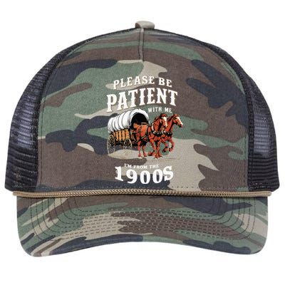 Please Be Patient With Me IM From The 1900s Vintage Retro Rope Trucker Hat Cap