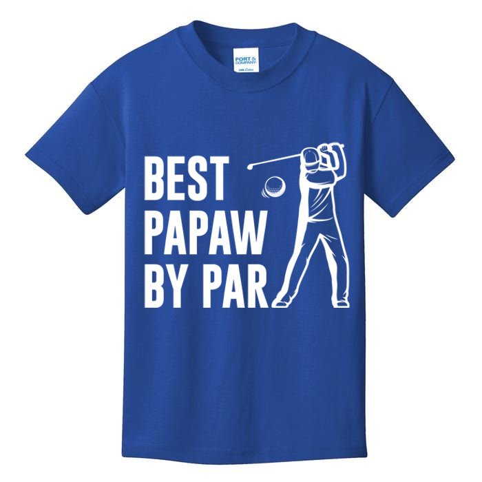 Papaw By Par Fathers Day Gift Golf Lover Gift Kids T-Shirt