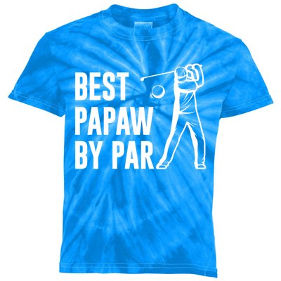 Papaw By Par Fathers Day Gift Golf Lover Gift Kids Tie-Dye T-Shirt