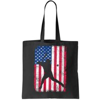 Patriotic Baseball Player 4th Of July Usa American Flag Tote Bag