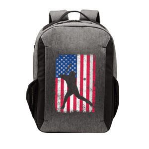 Patriotic Baseball Player 4th Of July Usa American Flag Vector Backpack