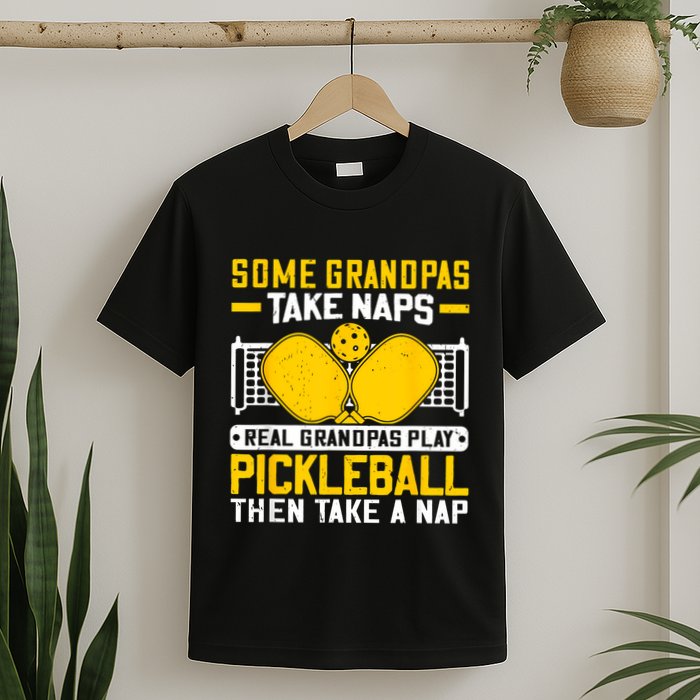 Pickle Ball Player Coach Grandpa For Paddleball Lover Fans T-Shirt