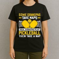 Pickle Ball Player Coach Grandpa For Paddleball Lover Fans T-Shirt
