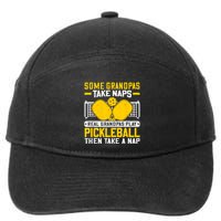 Pickle Ball Player Coach Grandpa For Paddleball Lover Fans 7-Panel Snapback Hat