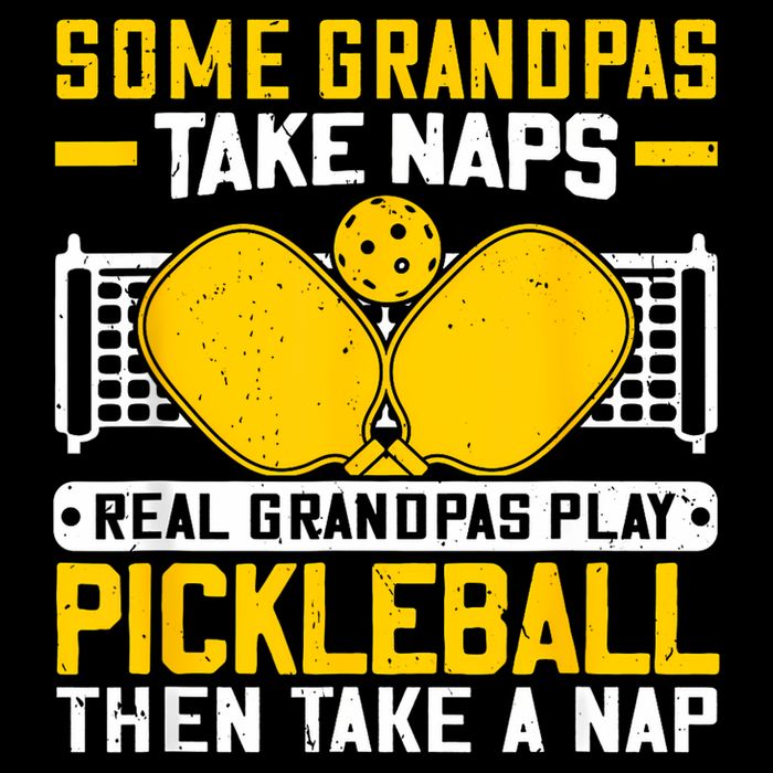 Pickle Ball Player Coach Grandpa For Paddleball Lover Fans 7-Panel Snapback Hat