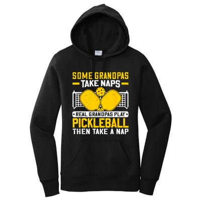 Pickle Ball Player Coach Grandpa For Paddleball Lover Fans Women's Pullover Hoodie