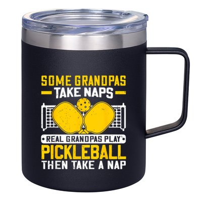 Pickle Ball Player Coach Grandpa For Paddleball Lover Fans 12oz Stainless Steel Coffee Mug