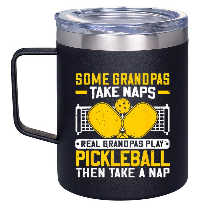 Pickle Ball Player Coach Grandpa For Paddleball Lover Fans 12oz Stainless Steel Coffee Mug