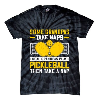 Pickle Ball Player Coach Grandpa For Paddleball Lover Fans Tie-Dye T-Shirt