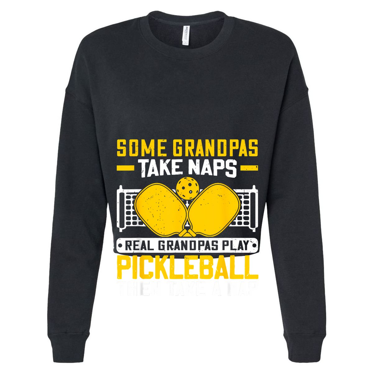 Pickle Ball Player Coach Grandpa For Paddleball Lover Fans Women's Crop Top Tee