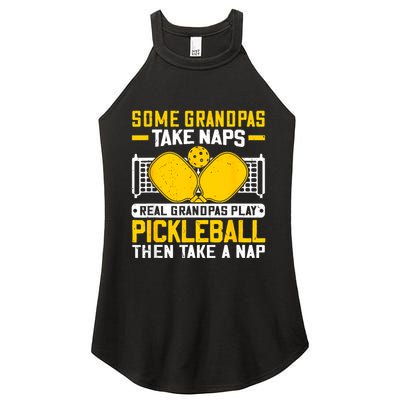 Pickle Ball Player Coach Grandpa For Paddleball Lover Fans Women's Perfect Tri Rocker Tank