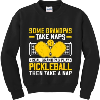 Pickle Ball Player Coach Grandpa For Paddleball Lover Fans Kids Sweatshirt