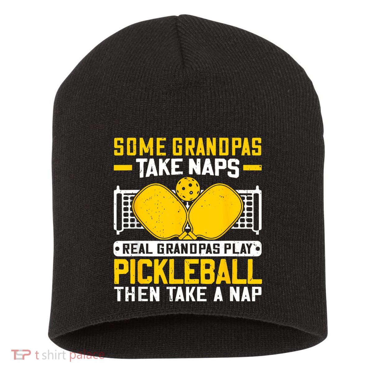 Pickle Ball Player Coach Grandpa For Paddleball Lover Fans Short Acrylic Beanie