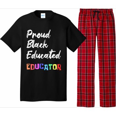 Proud Black Pretty Educated Educator Petty Queen Gift Pajama Set