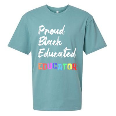 Proud Black Pretty Educated Educator Petty Queen Gift Sueded Cloud Jersey T-Shirt