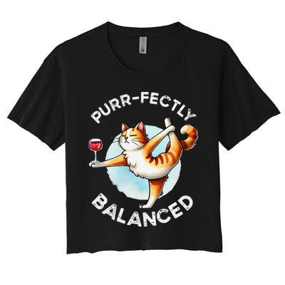 Purfectly Balanced Women's Crop Top Tee