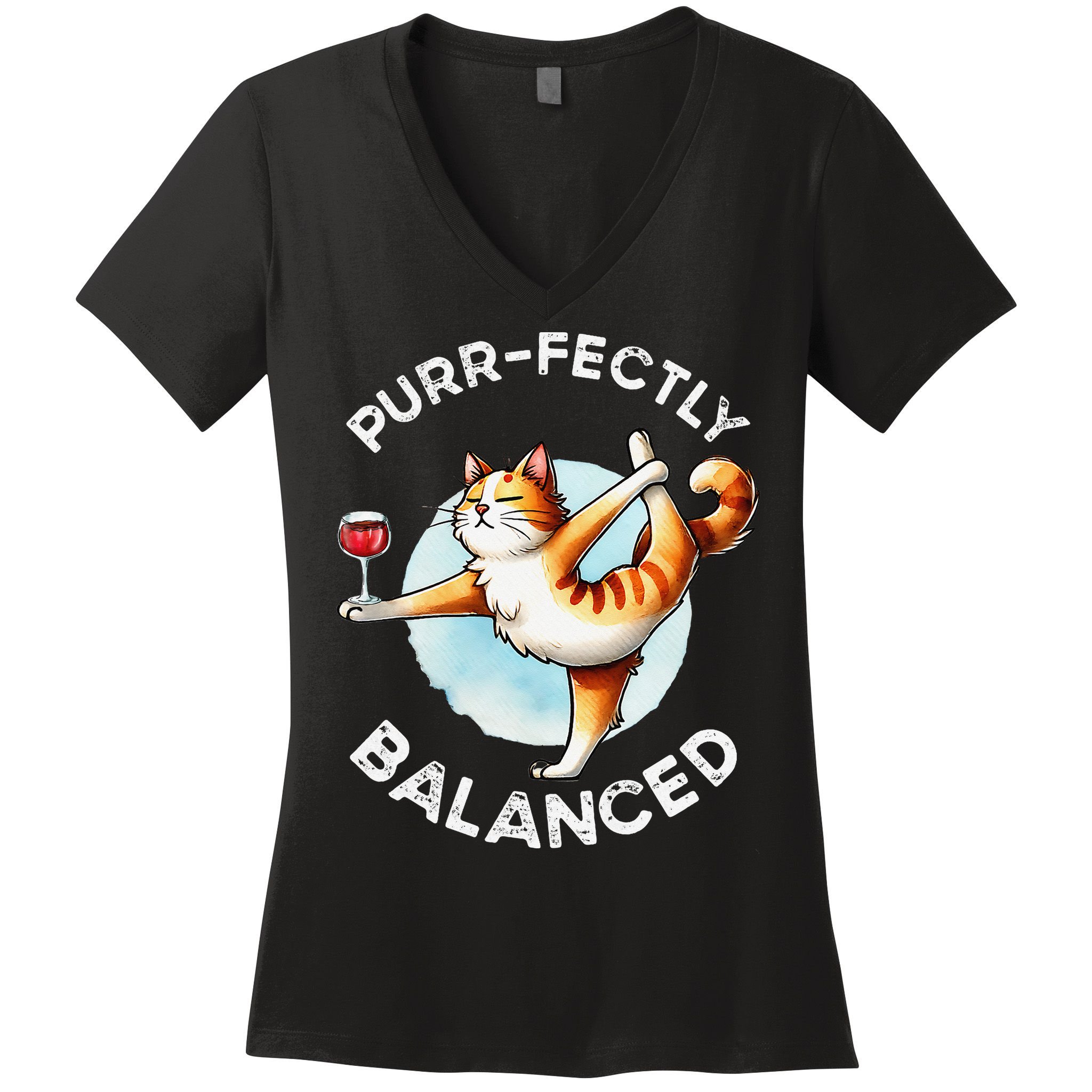 Purfectly Balanced Women's V-Neck T-Shirt