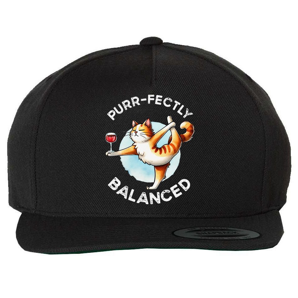Purfectly Balanced Wool Snapback Cap
