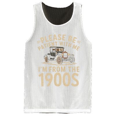 Please Be Patient With Me I'm From The 1900s Vintage Car Mesh Reversible Basketball Jersey Tank