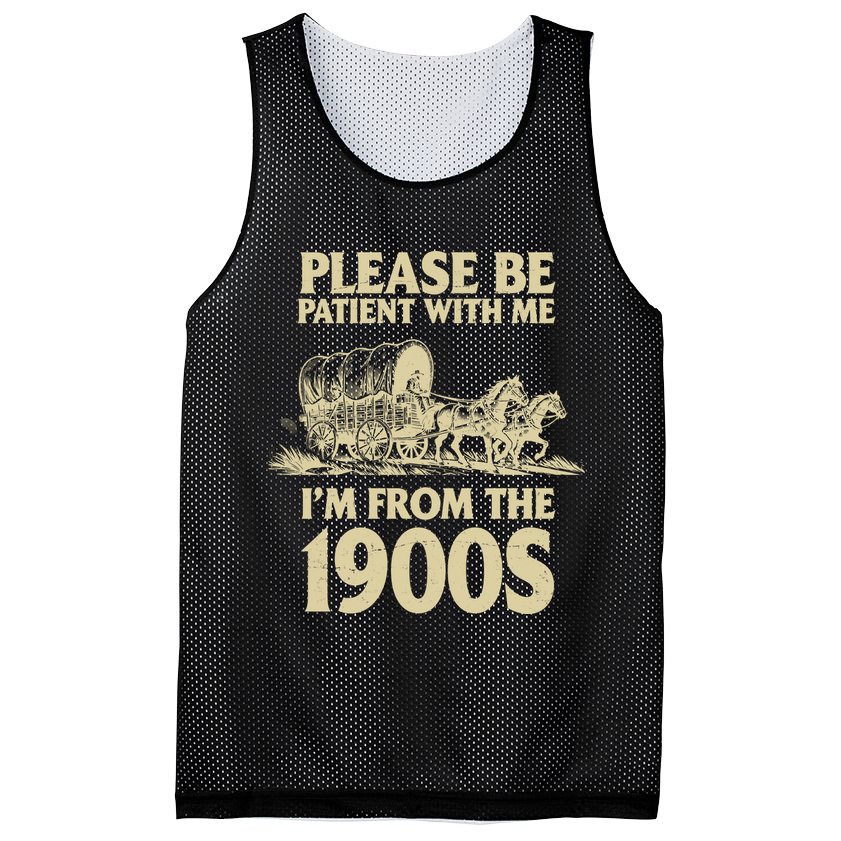 Please Be Patient With Me I'm From 1900s Mesh Reversible Basketball Jersey Tank
