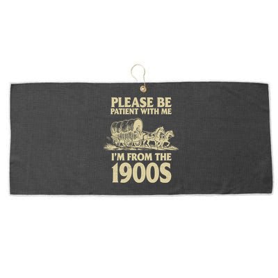 Please Be Patient With Me I'm From 1900s Large Microfiber Waffle Golf Towel