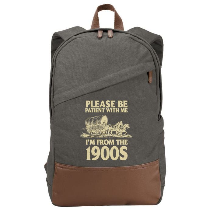 Please Be Patient With Me I'm From 1900s Cotton Canvas Backpack