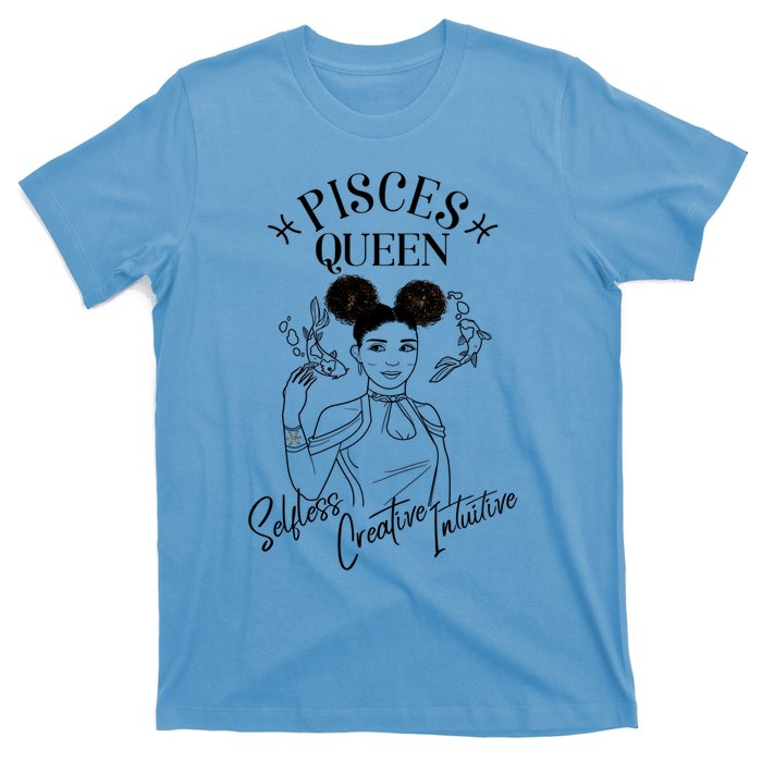 Pisces Black Queen Horoscope African American/caribbean Gift T-Shirt