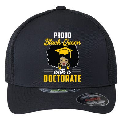 Proud Black Queen Phd Doctorate Degree Graduation Cool Gift Flexfit Unipanel Trucker Cap