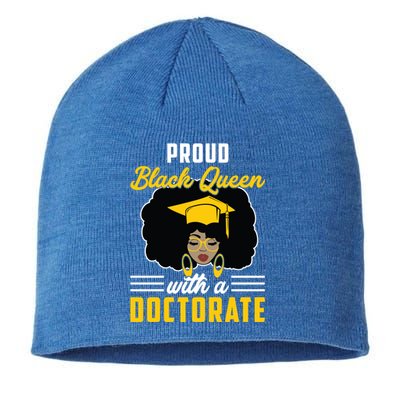 Proud Black Queen Phd Doctorate Degree Graduation Cool Gift Sustainable Beanie