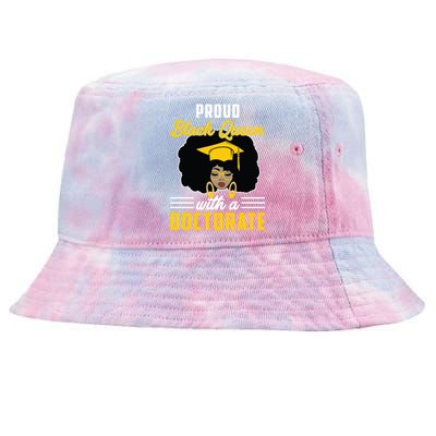 Proud Black Queen Phd Doctorate Degree Graduation Cool Gift Tie-Dyed Bucket Hat