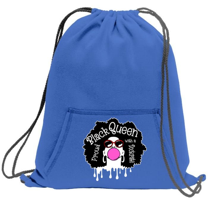 Proud Black Queen Phd Doctorate Degree Phdiva Graduation Cool Gift Sweatshirt Cinch Pack Bag