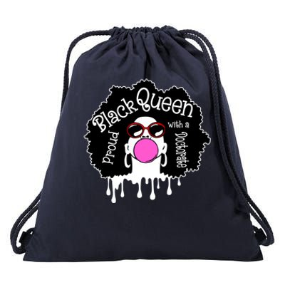 Proud Black Queen Phd Doctorate Degree Phdiva Graduation Cool Gift Drawstring Bag