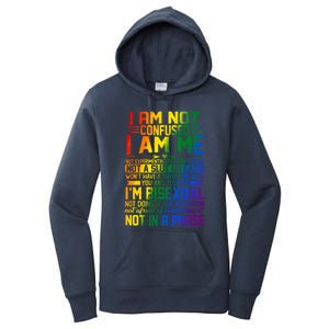 Proud Bisexual Quotes I Am Not Confused Gift Bisexual Pride Great Gift Women's Pullover Hoodie