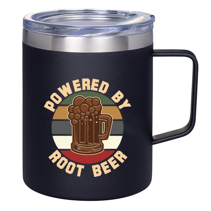 Powered By Root Beer 12oz Stainless Steel Coffee Mug