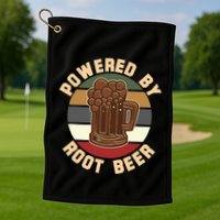 Powered By Root Beer Golf Towel