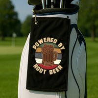 Powered By Root Beer Golf Towel