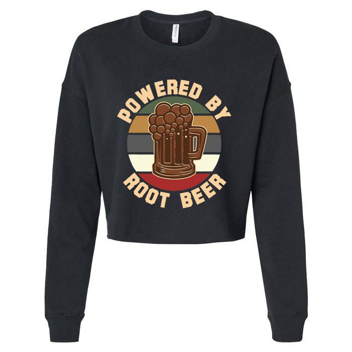 Powered By Root Beer Cropped Pullover Crew