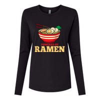 Powered By Ramen Japanese Anime Noodles Womens Cotton Relaxed Long Sleeve T-Shirt