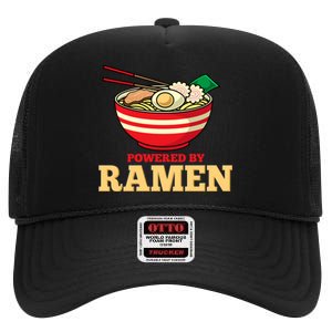 Powered By Ramen Japanese Anime Noodles High Crown Mesh Back Trucker Hat