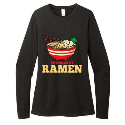 Powered By Ramen Japanese Anime Noodles Womens CVC Long Sleeve Shirt