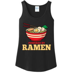 Powered By Ramen Japanese Anime Noodles Ladies Essential Tank