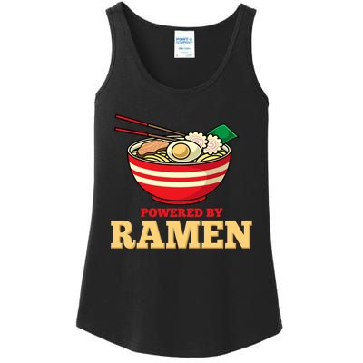 Powered By Ramen Japanese Anime Noodles Ladies Essential Tank