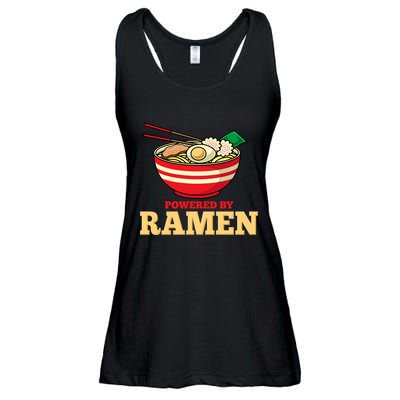 Powered By Ramen Japanese Anime Noodles Ladies Essential Flowy Tank