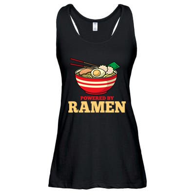 Powered By Ramen Japanese Anime Noodles Ladies Essential Flowy Tank