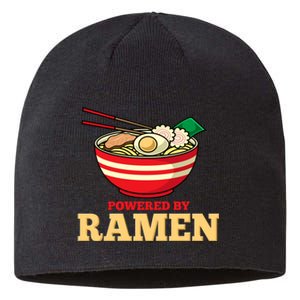 Powered By Ramen Japanese Anime Noodles Sustainable Beanie