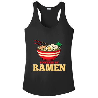 Powered By Ramen Japanese Anime Noodles Ladies PosiCharge Competitor Racerback Tank